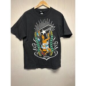 Famous Stars and Straps T-Shirt Mens Black Graphic I Want It All Short Sleeve L